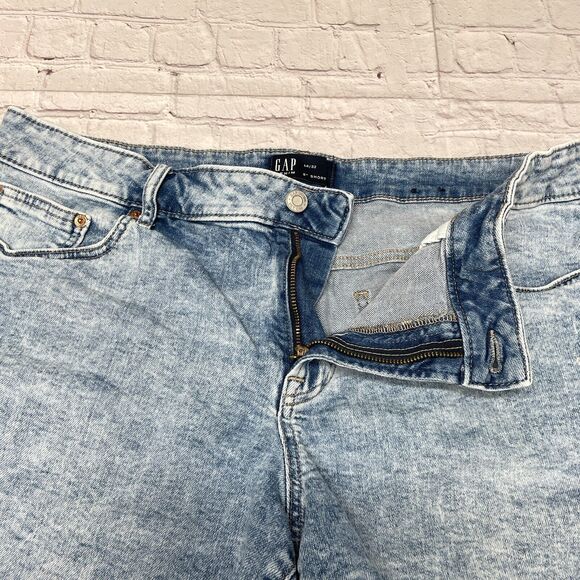 GAP Women 5" Short Cut Off Jean Shorts Size 14 Blue Denim M253 -10 - Picture 13 of 16